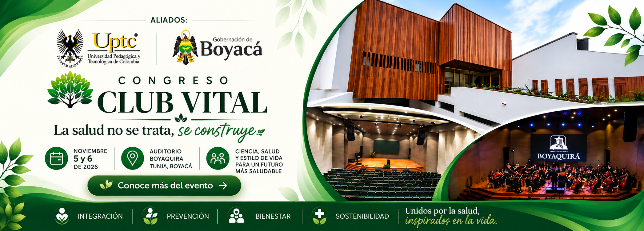 Congreso Club Vital 2026 en Tunja, 5 y 6 de noviembre